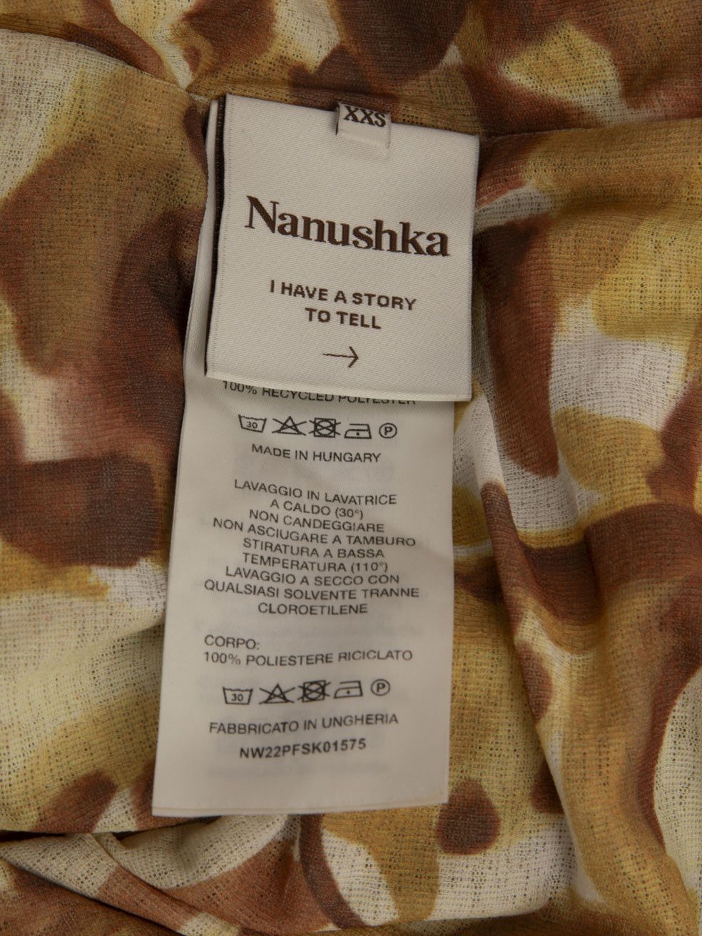 Nanushka Brown Abstract Midi Skirt Size 25" / US 0 / IT 36 - 4 Thumbnail