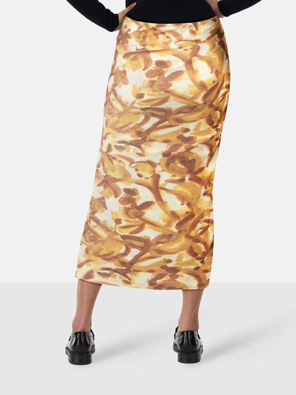 Nanushka Brown Abstract Midi Skirt Size 25" / US 0 / IT 36 - 2 Thumbnail