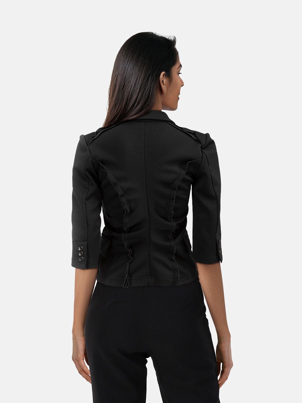 Comme des Garcons Black Back Open Seam Blazer Size S / US 4 / IT 40 - 2 Thumbnail
