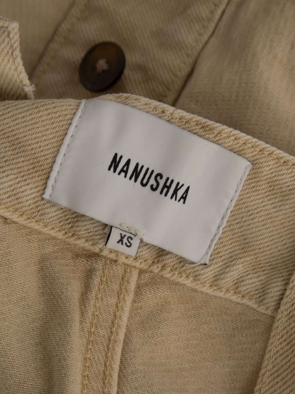 Nanushka Beige Denim Wrap Dress Size XS / US 0-2 / IT 36-38 - 4 Thumbnail