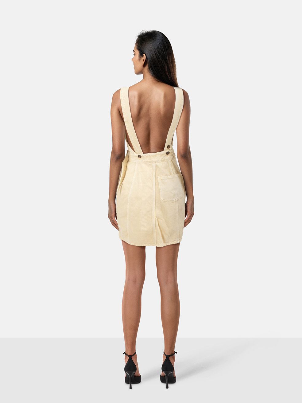 Nanushka Beige Denim Wrap Dress Size XS / US 0-2 / IT 36-38 - 2 Thumbnail