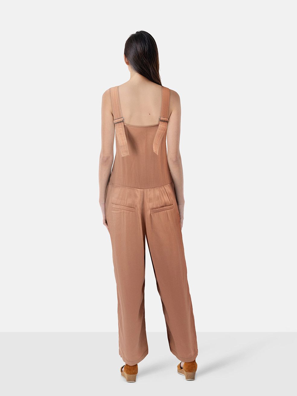 Brunello Cucinelli Brown Button Detail Dungarees Size 27" / US 4 / IT 40 - 2 Thumbnail