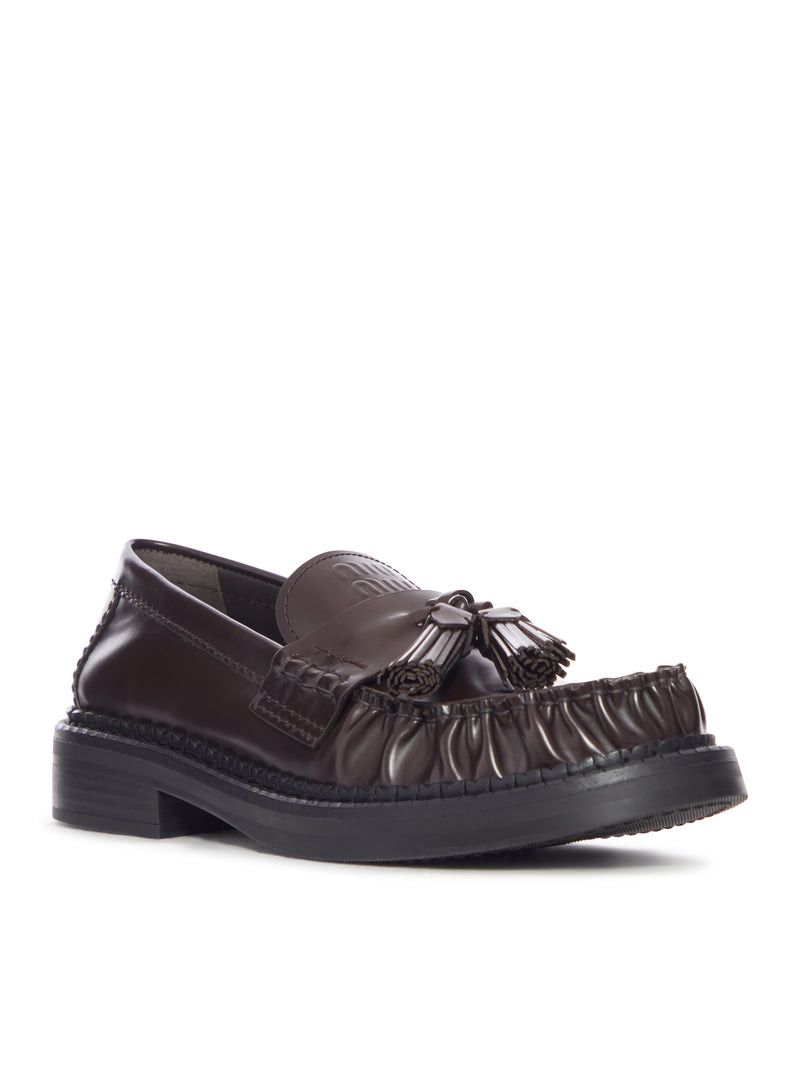 Miu Miu LEATHER LOAFERS Size US 10 / IT 40 - 2 Thumbnail