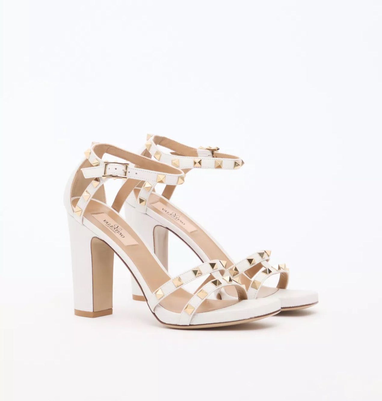 Valentino Valentino Rockstud Elk Print 100mm Sandals SIZE 37.5 Size ONE SIZE - 2 Thumbnail