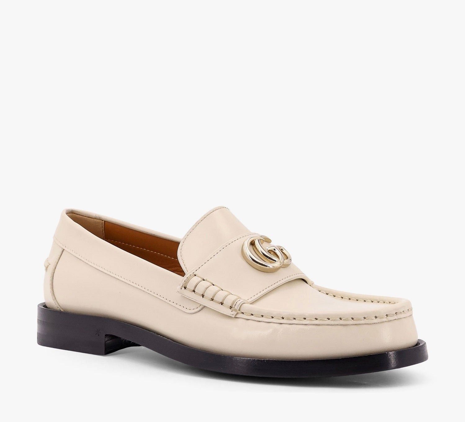 Gucci Gucci Double G Leather Loafers SIZE 37.5 Size ONE SIZE - 2 Thumbnail