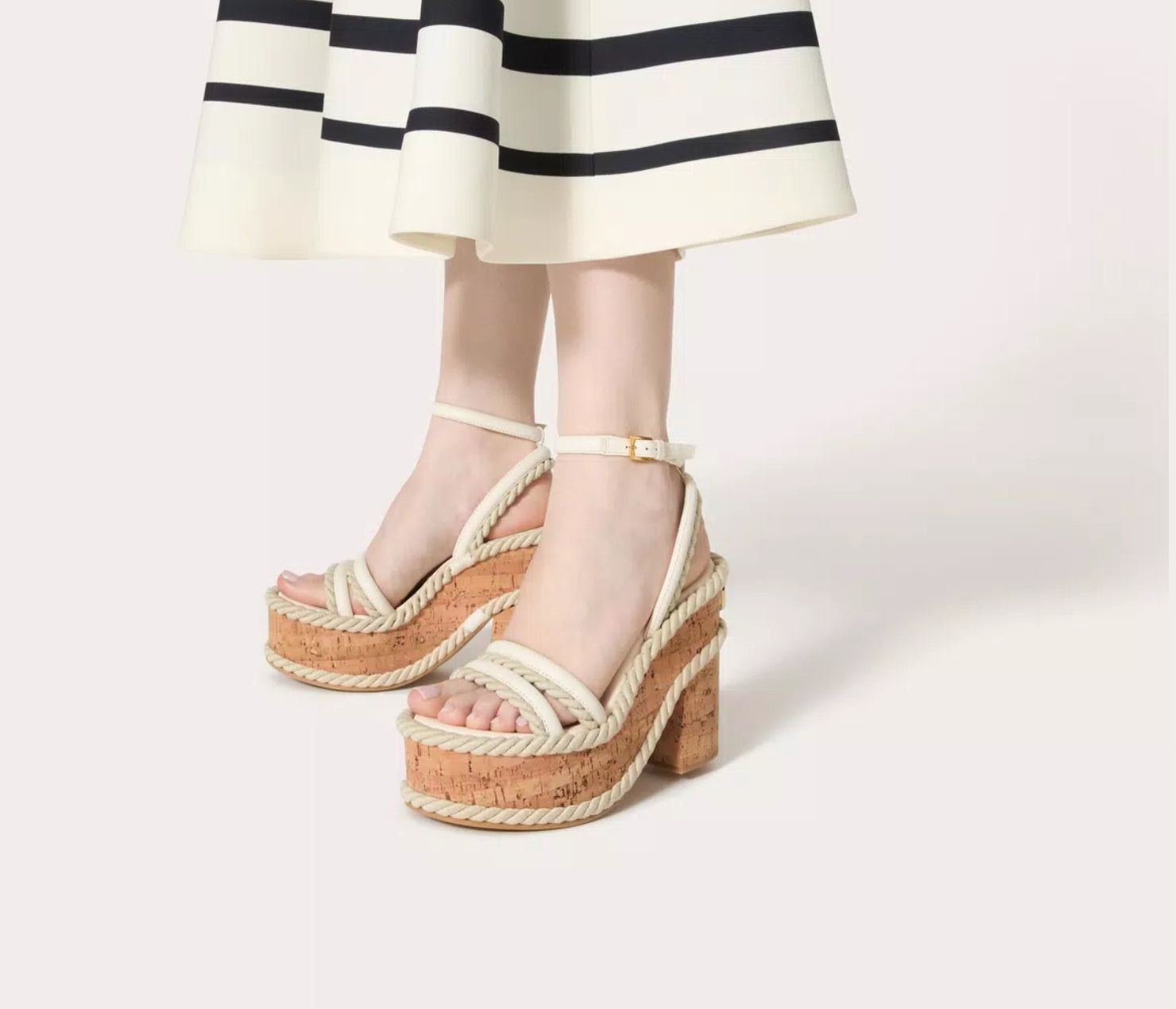 Valentino Valentino Vlogo Summerblocks Wedge Sandals SIZE 41 Size ONE SIZE - 4 Thumbnail