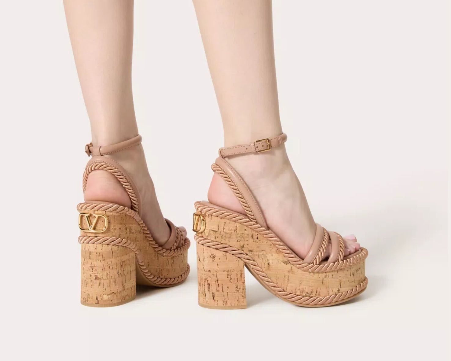 Valentino Valentino Vlogo Summerblocks Wedge Sandals SIZE 39 Size ONE SIZE - 4 Thumbnail