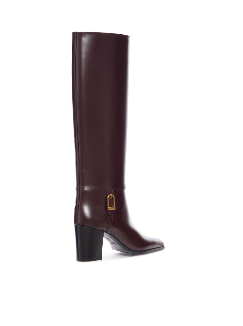 Saint Laurent Paris JULIA SMOOTH LEATHER BOOTS Size US 10 / IT 40 - 3 Thumbnail