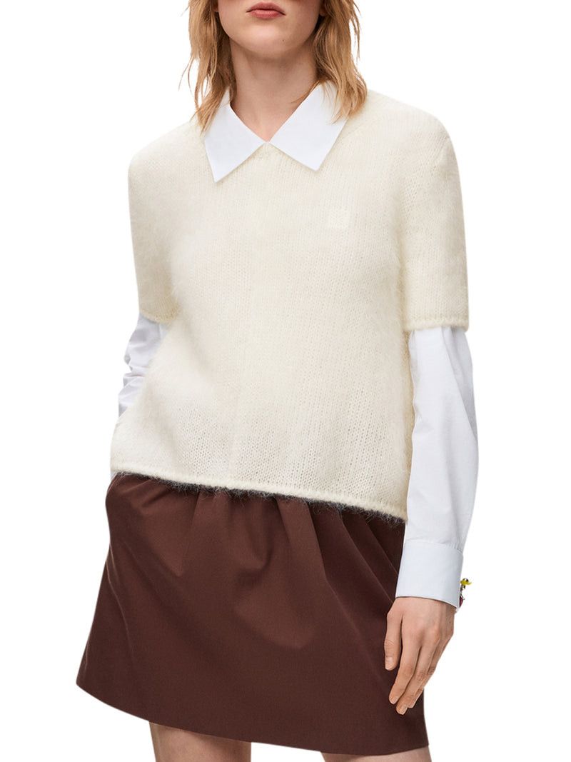 Loewe MOHAIR BLEND SHORT-SLEEVED SWEATER Size M / US 6-8 / IT 42-44 - 3 Thumbnail