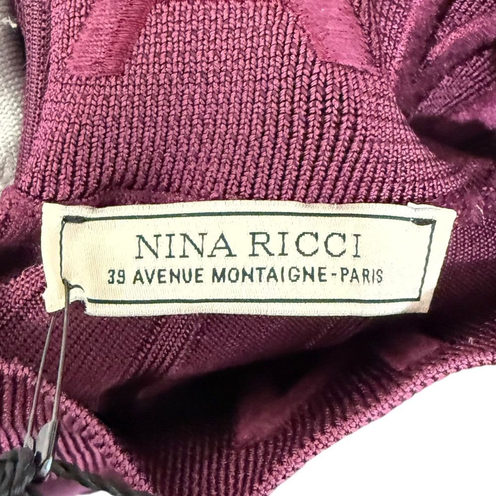 Other Other Nina Ricci Logo Embroidery High Neck Rib Knit Top Others Tops DUTY FREE for USA Size ONE SIZE - 5 Thumbnail