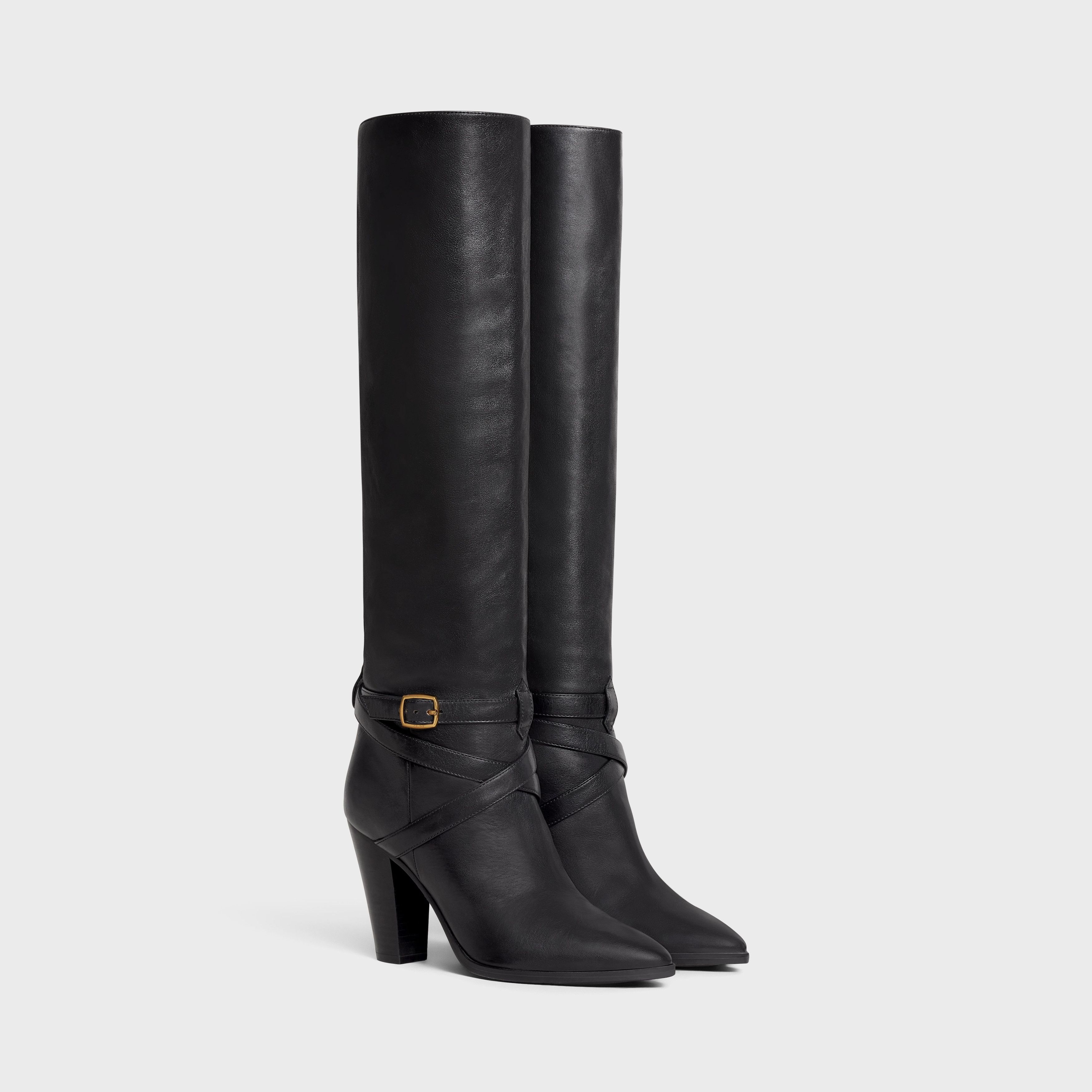 Celine HIGH SLOUCHY BUCKLE BOOT CELINE WILTERN in CALFSKIN Size US 12 / IT 42 - 2 Thumbnail