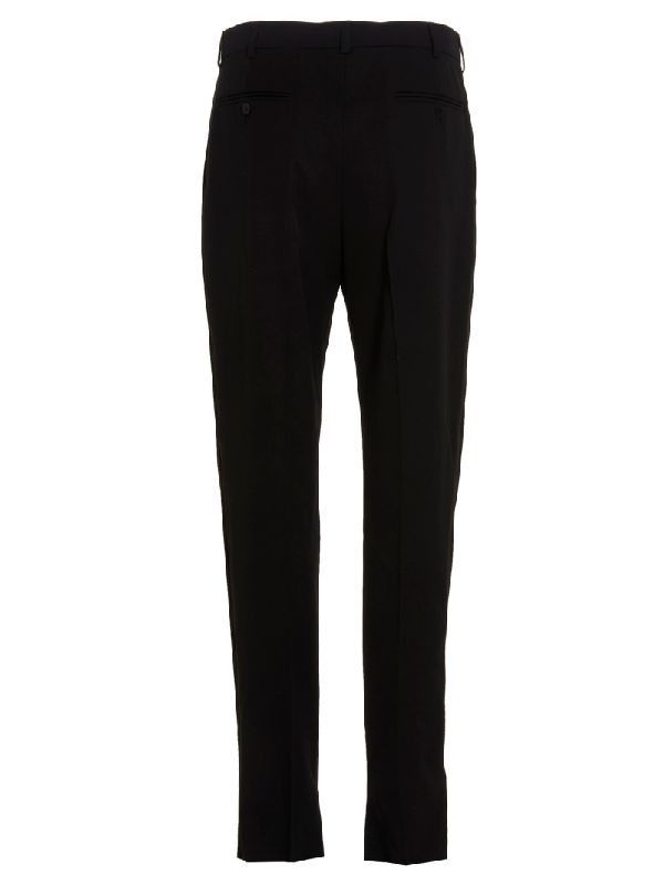 Saint Laurent Paris carrot-fit tuxedo pants in grain de poudre Size US 32 / EU 48 - 3 Thumbnail