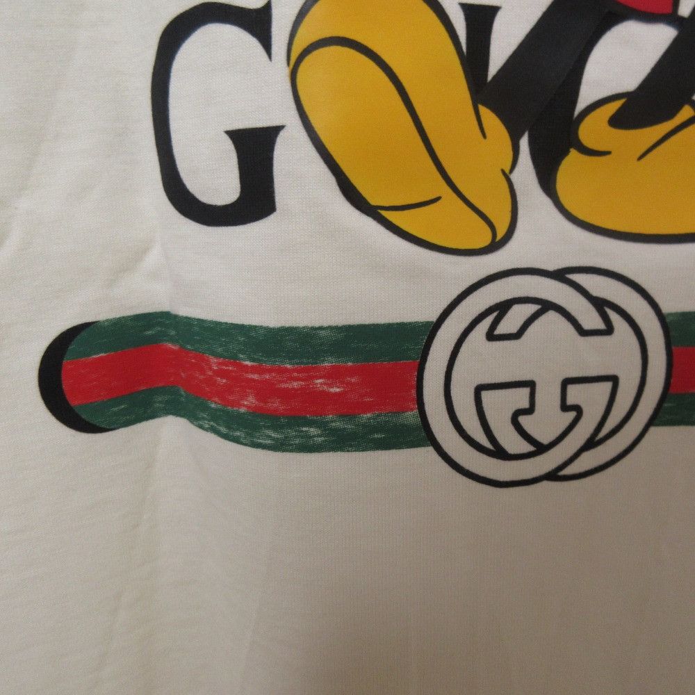 Gucci Gucci Gucci Disney Collaboration Logo Print T-shirt Cotton T-Shirts 565806 XJB66 DUTY FREE for USA Size ONE SIZE - 4 Thumbnail
