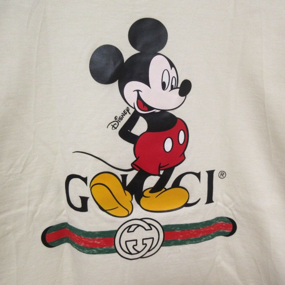 Gucci Gucci Gucci Disney Collaboration Logo Print T-shirt Cotton T-Shirts 565806 XJB66 DUTY FREE for USA Size ONE SIZE - 3 Thumbnail