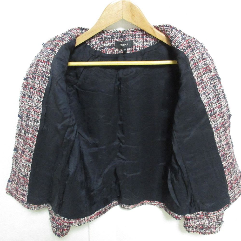 Theory Theory BEVERLY TWEED FRINGE SLIM JKT Tweed Jacket Others