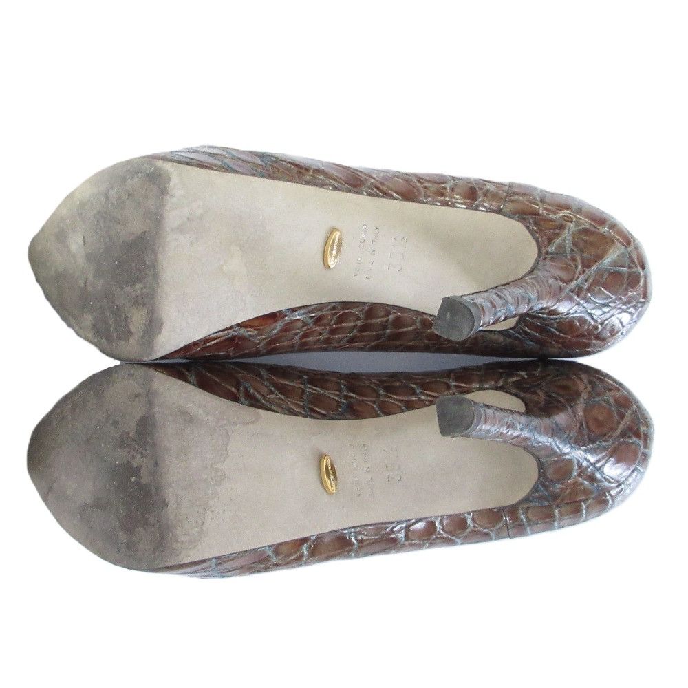 Other Other Sergio Rossi Crocodile Platform Pumps Leather Shoes DUTY FREE for USA Size ONE SIZE - 6 Thumbnail