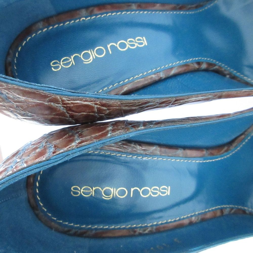 Other Other Sergio Rossi Crocodile Platform Pumps Leather Shoes DUTY FREE for USA Size ONE SIZE - 5 Thumbnail