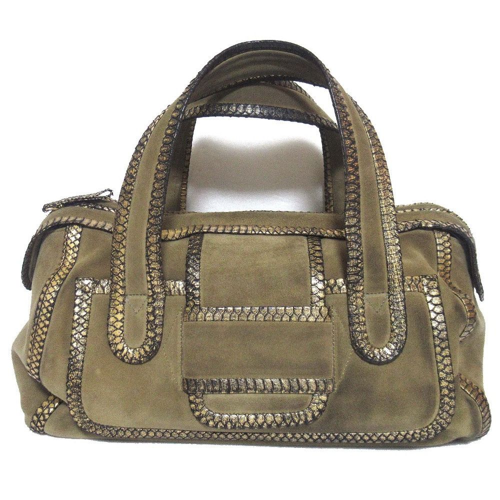 Other Other Pierre Hardy Suede Python Boston Bag Suede Handbag DUTY FREE for USA Size ONE SIZE - 2 Thumbnail