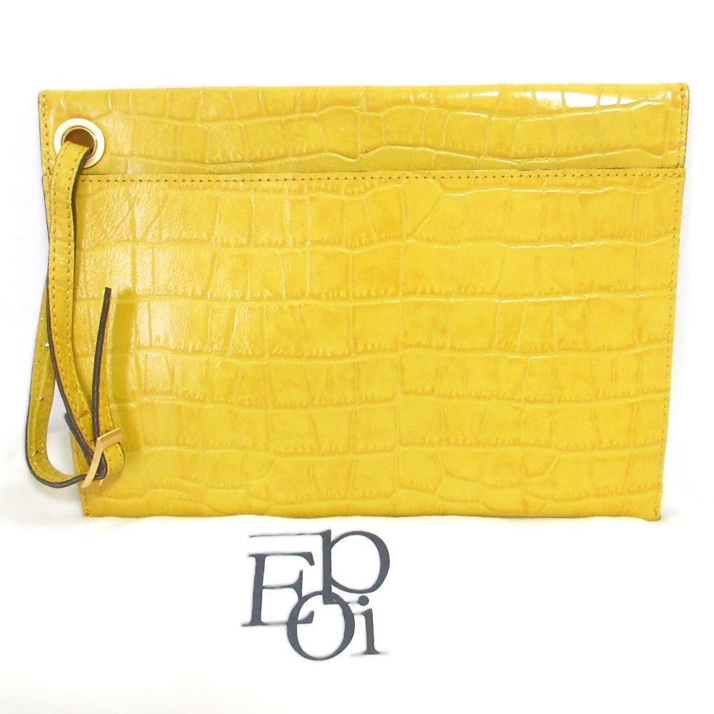 Other Other Epoi Crocodile Embossed Leather Clutch Bag Leather Clutch Bag DUTY FREE for USA Size ONE SIZE - 2 Thumbnail