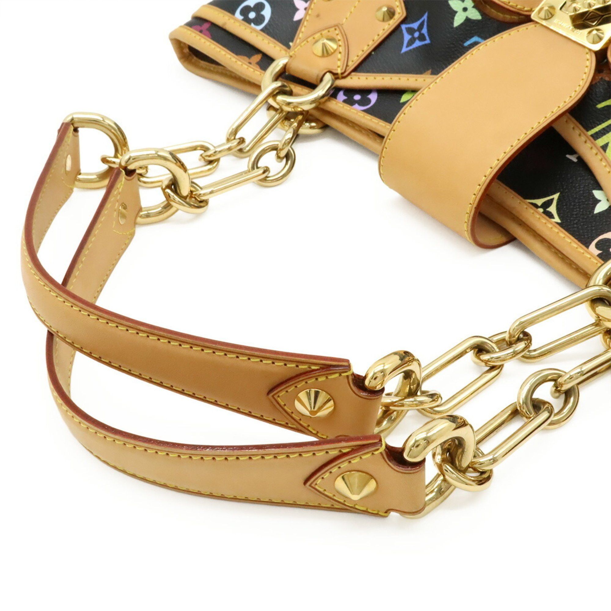 Louis Vuitton LOUIS VUITTON Monogram Multicolore Annie GM Tote Bag Shoulder Chain Ribbon Noir Black M40304 Size ONE SIZE - 5 Thumbnail