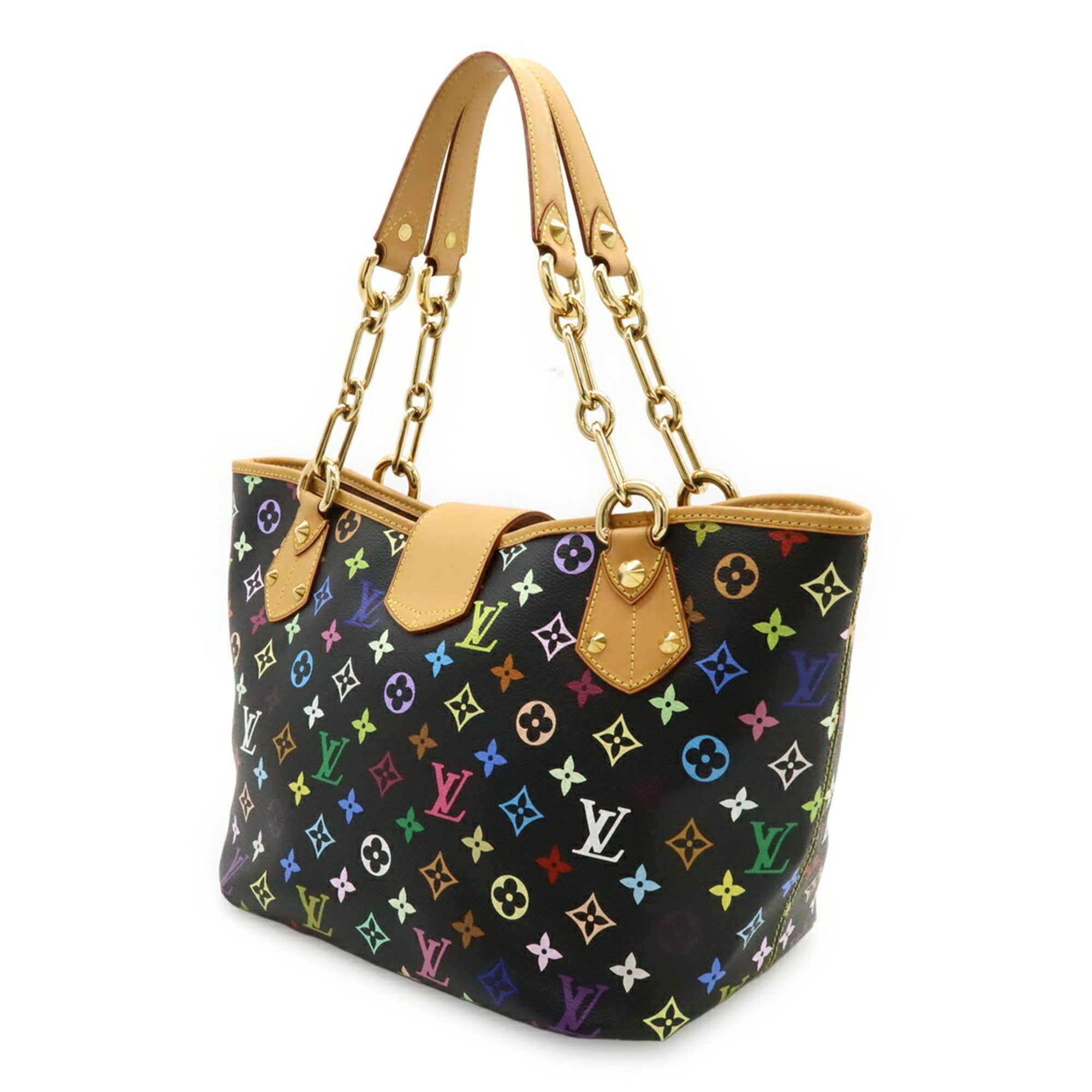 Louis Vuitton LOUIS VUITTON Monogram Multicolore Annie GM Tote Bag Shoulder Chain Ribbon Noir Black M40304 Size ONE SIZE - 3 Thumbnail