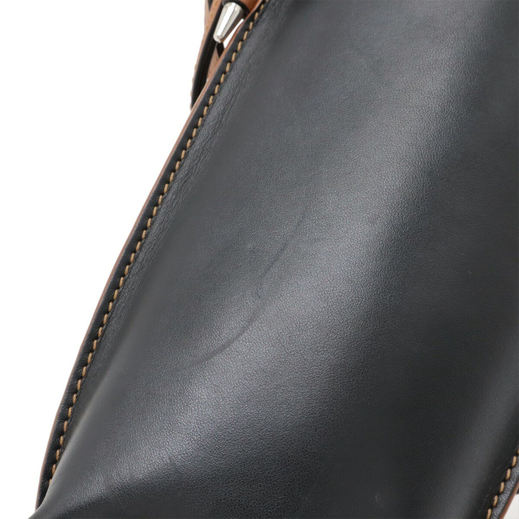 Loewe LOEWE Anagram Gate Pocket Shoulder Bag/Pouch in Soft Calf Leather (Black/Brown) Size ONE SIZE - 5 Thumbnail
