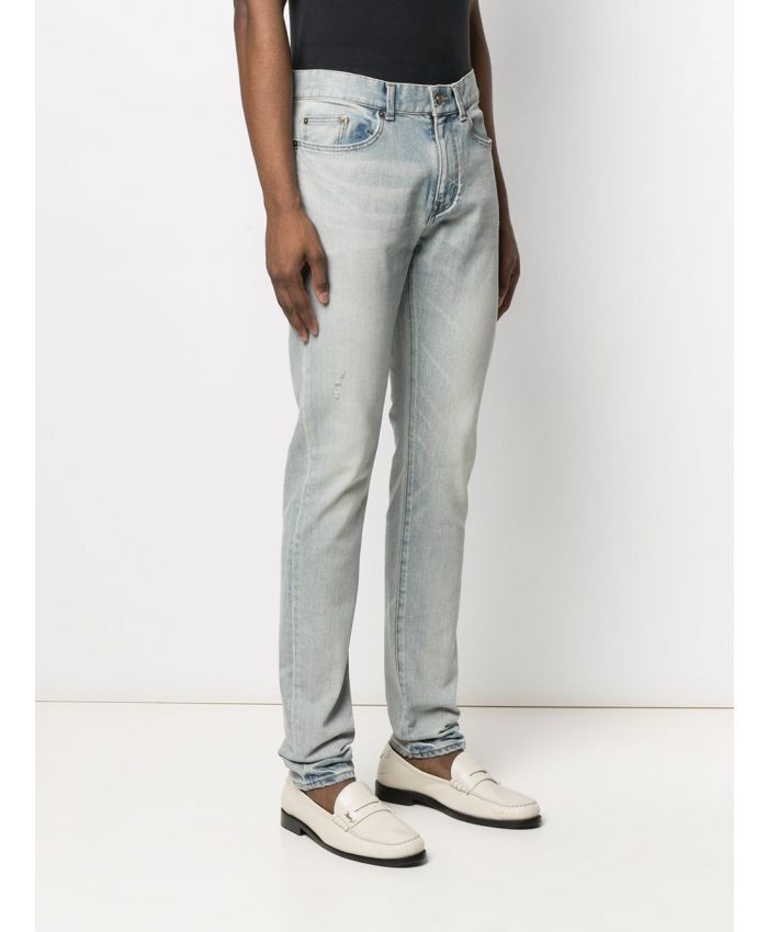 Saint Laurent Paris skinny-fit jeans in light fall blue denim Size US 27 - 5 Thumbnail