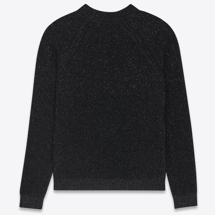 Saint Laurent Paris cardigan in lurex ribbed wool and cashmere Size US XS / EU 42 / 0 - 2 Thumbnail