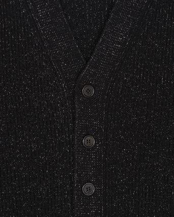 Saint Laurent Paris cardigan in lurex ribbed wool and cashmere Size US XS / EU 42 / 0 - 3 Thumbnail