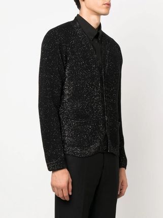 Saint Laurent Paris cardigan in lurex ribbed wool and cashmere Size US M / EU 48-50 / 2 - 4 Thumbnail