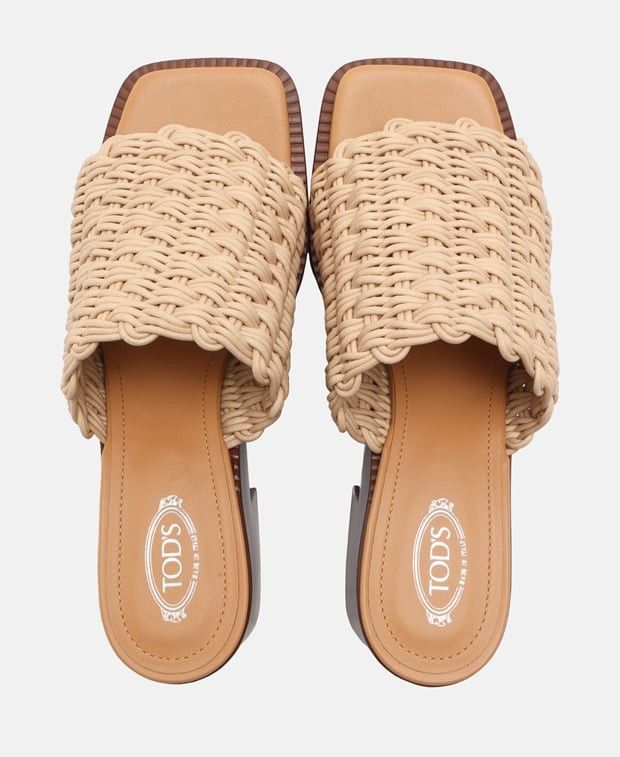 Tod's Sand. GommaT75 58K Intr.Dam Platform mules Size US 10 / IT 40 - 3 Thumbnail