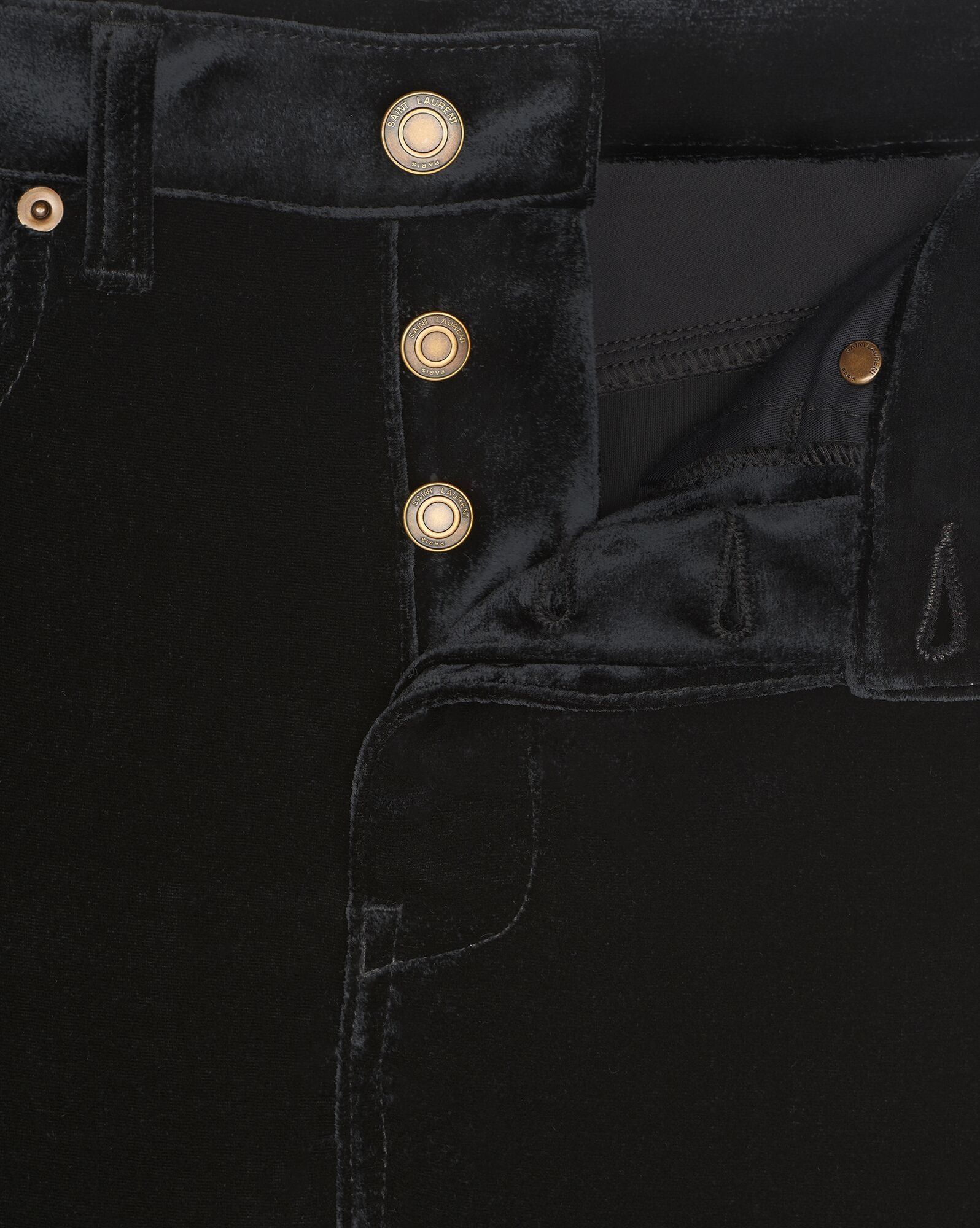 Saint Laurent Paris wide-leg pants in velvet Size US 36 / EU 52 - 4 Thumbnail