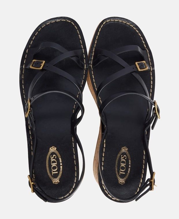 Tod's Sand Zeppa Sug Wedge sandals Size US 7.5 / IT 37.5 - 3 Thumbnail