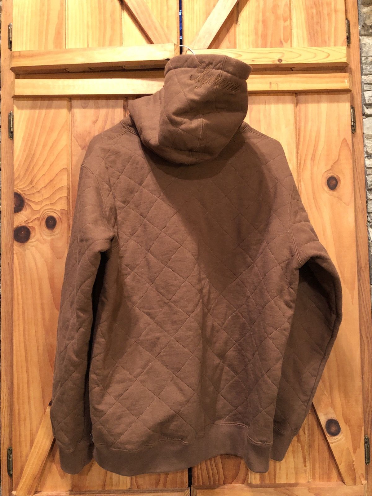 Supreme Quilted Hoodie Size Large - Main Image