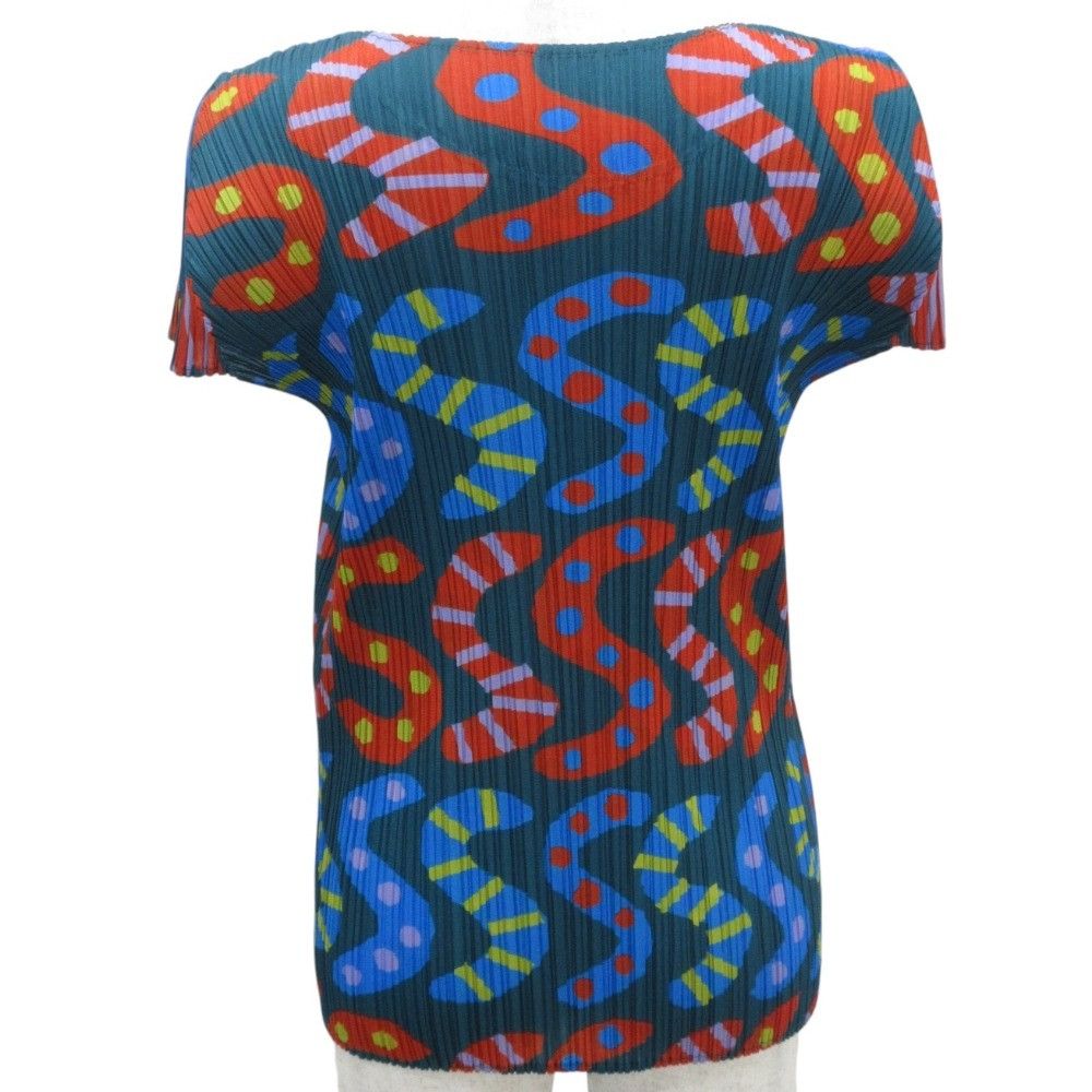 Issey Miyake Issey Miyake PLEATS PLEASE S SNAKE Print Top Others Tops PP13-JK794 DUTY FREE for USA Size ONE SIZE - 3 Thumbnail