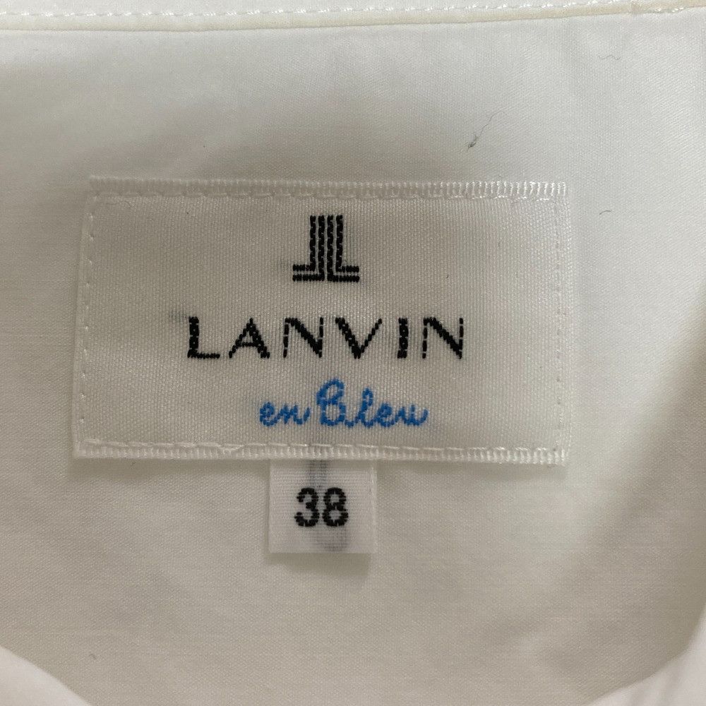 Lanvin LANVIN en Bleu Back Ribbon Shirt Cotton Tops 3286609 DUTY FREE for USA