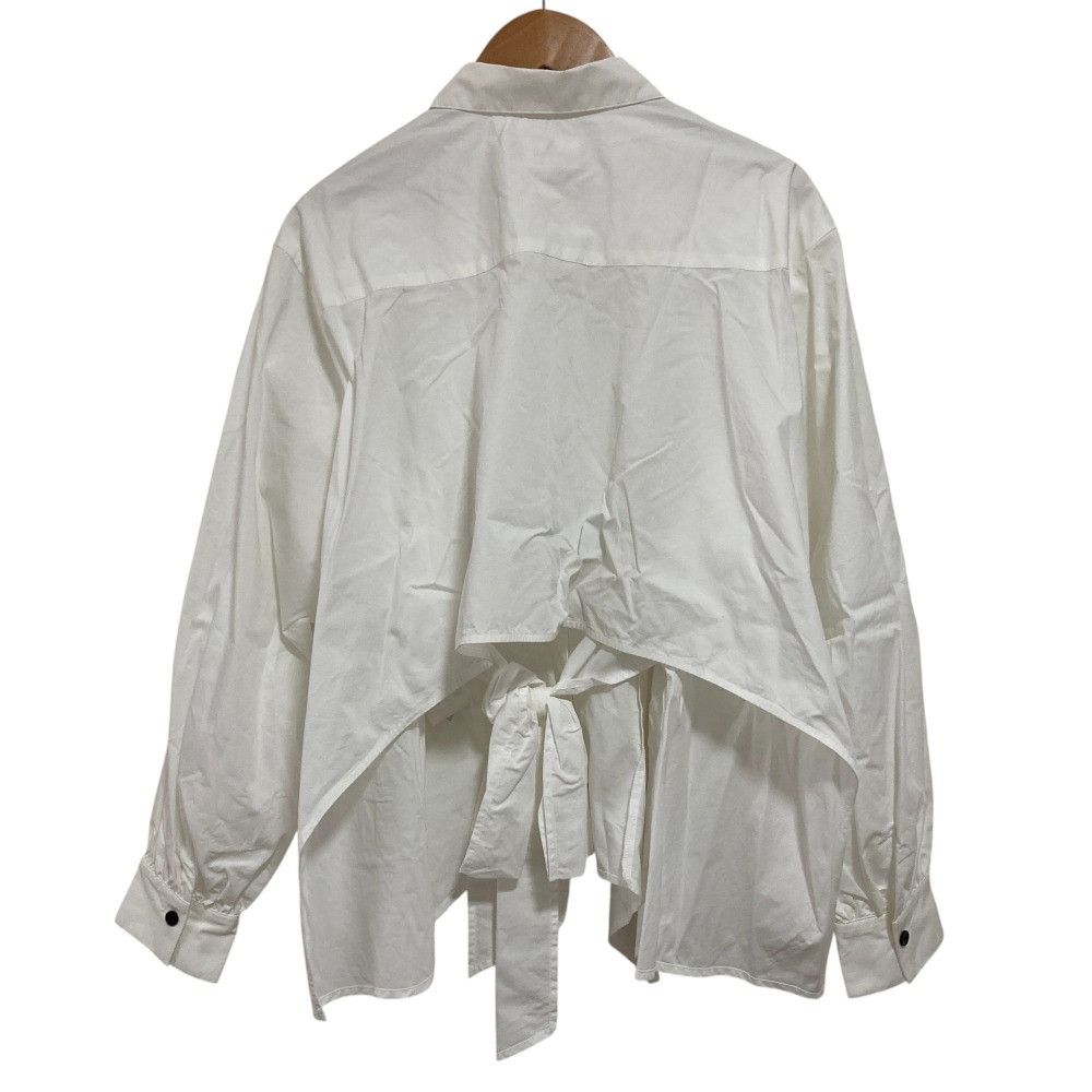 Lanvin LANVIN en Bleu Back Ribbon Shirt Cotton Tops 3286609 DUTY FREE for USA