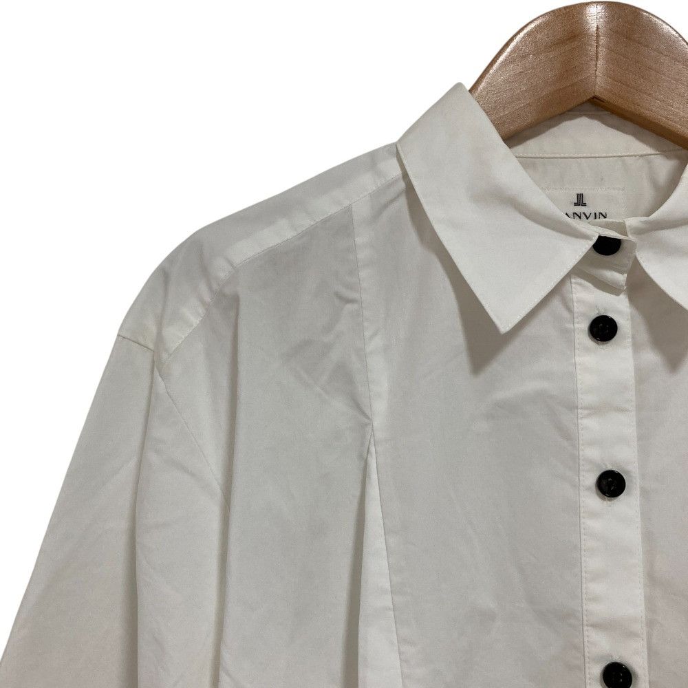 Lanvin LANVIN en Bleu Back Ribbon Shirt Cotton Tops 3286609 DUTY FREE for USA