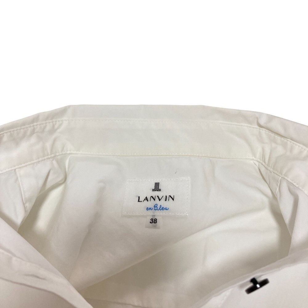 Lanvin LANVIN en Bleu Back Ribbon Shirt Cotton Tops 3286609 DUTY FREE for USA