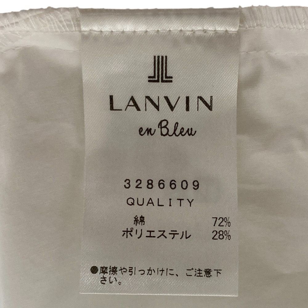 Lanvin LANVIN en Bleu Back Ribbon Shirt Cotton Tops 3286609 DUTY FREE for USA