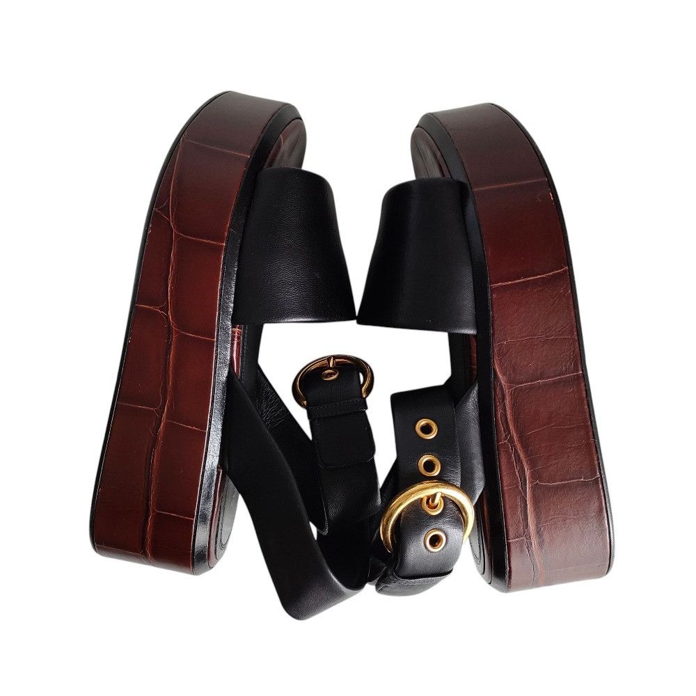 Celine Celine Platform Belt Sandal Leather Sandal Leather Shoes DUTY FREE for USA