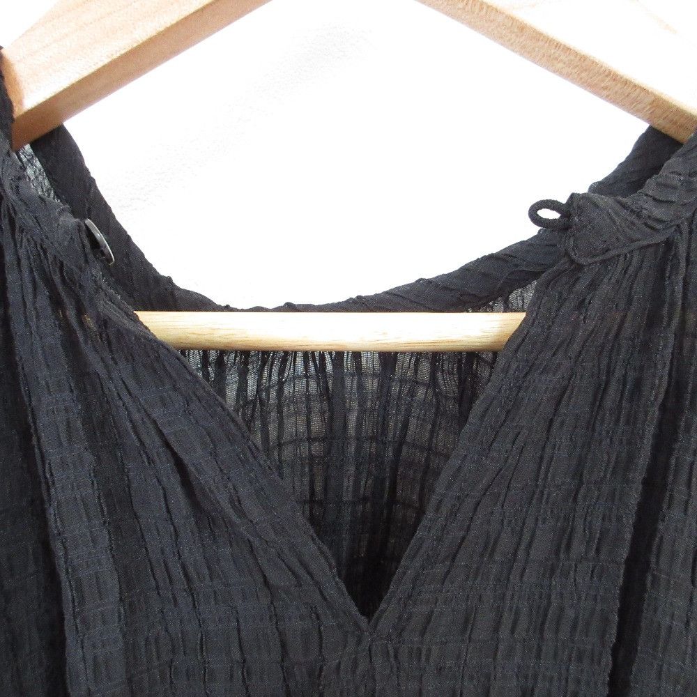 Other Other NATURAL BEAUTY BASIC Sheer Check Shirring Dress Cotton Dresses DUTY FREE for USA Size ONE SIZE - 4 Thumbnail
