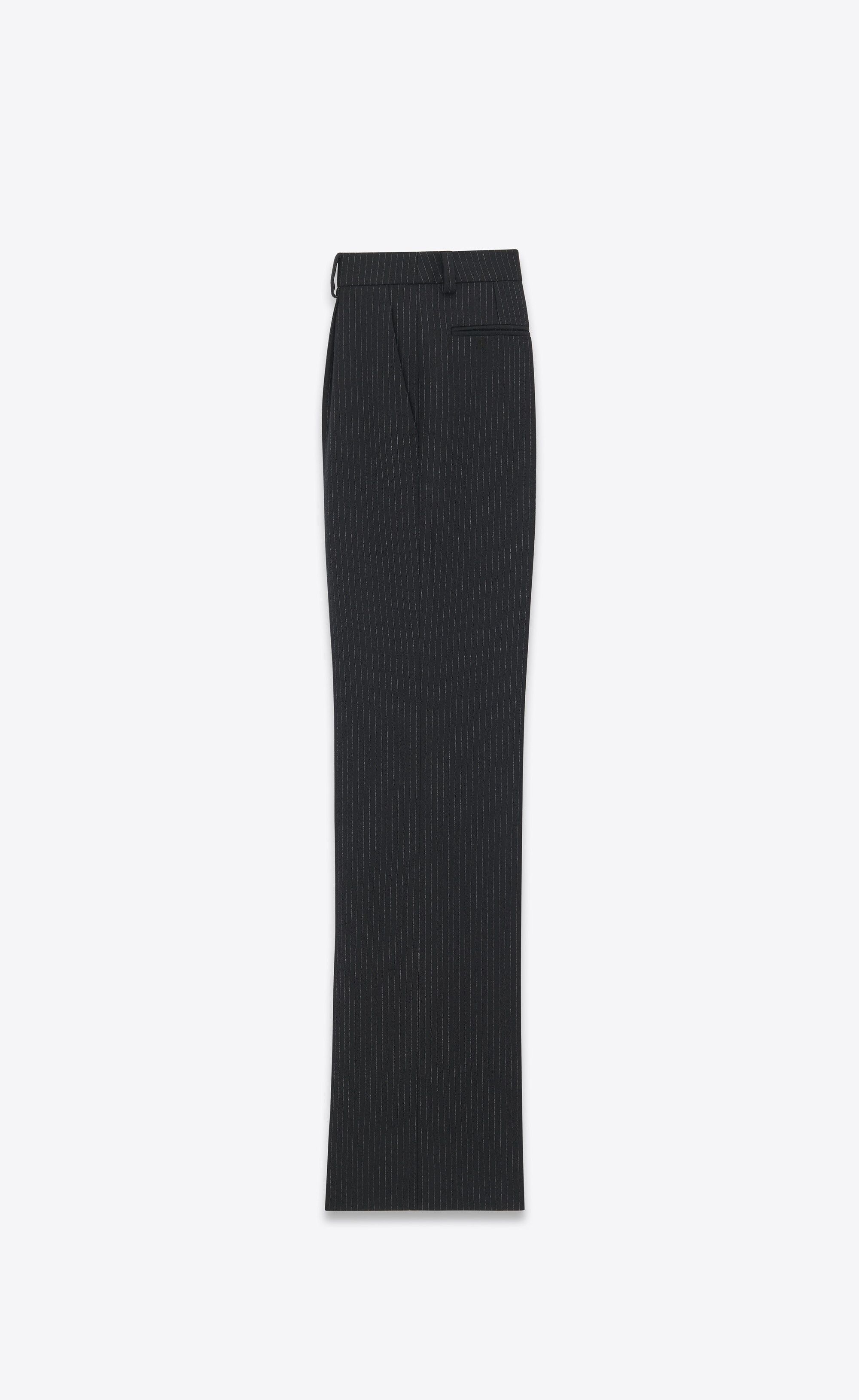 Saint Laurent Paris flared pants in striped wool flannel Size US 34 / EU 50 - 2 Thumbnail