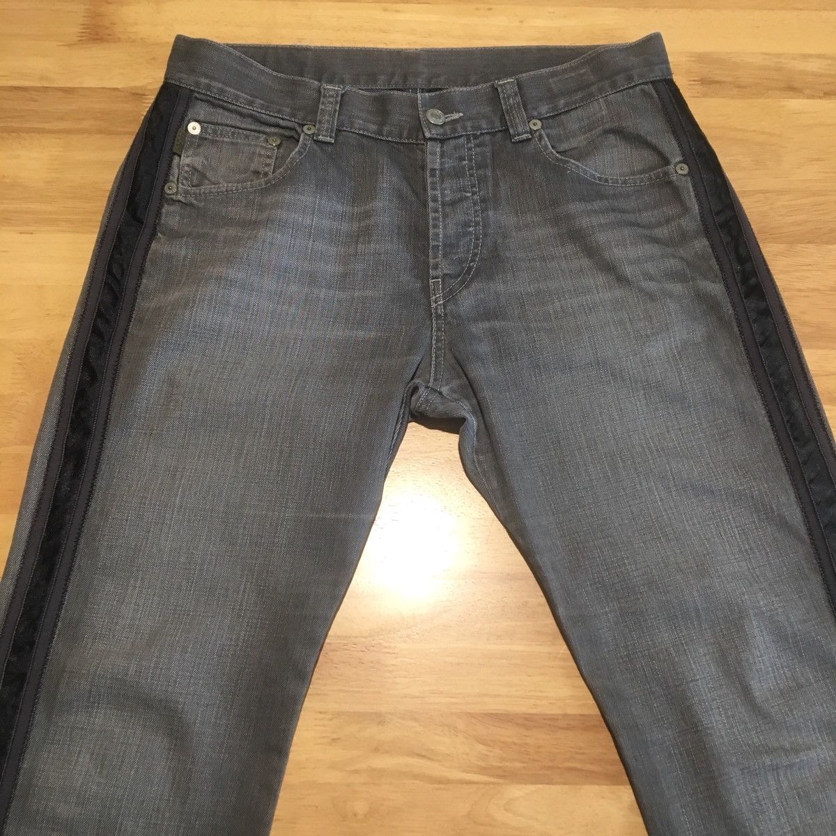 Kenzo *RARE* Kenzo Homme Side Stripe Jeans Size US 32 / EU 48 - 2 Thumbnail