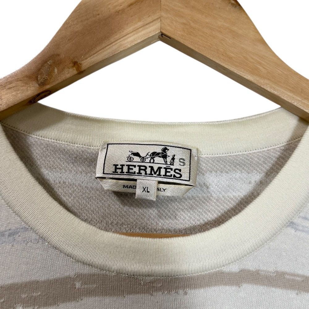 Hermes Hermes Hermes Border Knit Cut and Sewn Cotton Tops DUTY FREE for USA Size ONE SIZE - 5 Thumbnail