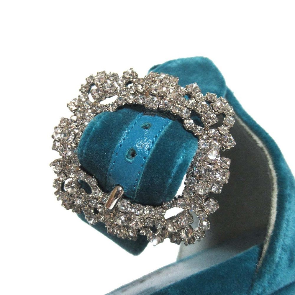 Manolo Blahnik Manolo Blahnik Manolo Blahnik Bijou Motif Velvet Sandals Suede Shoes DUTY FREE for USA Size ONE SIZE - 5 Thumbnail