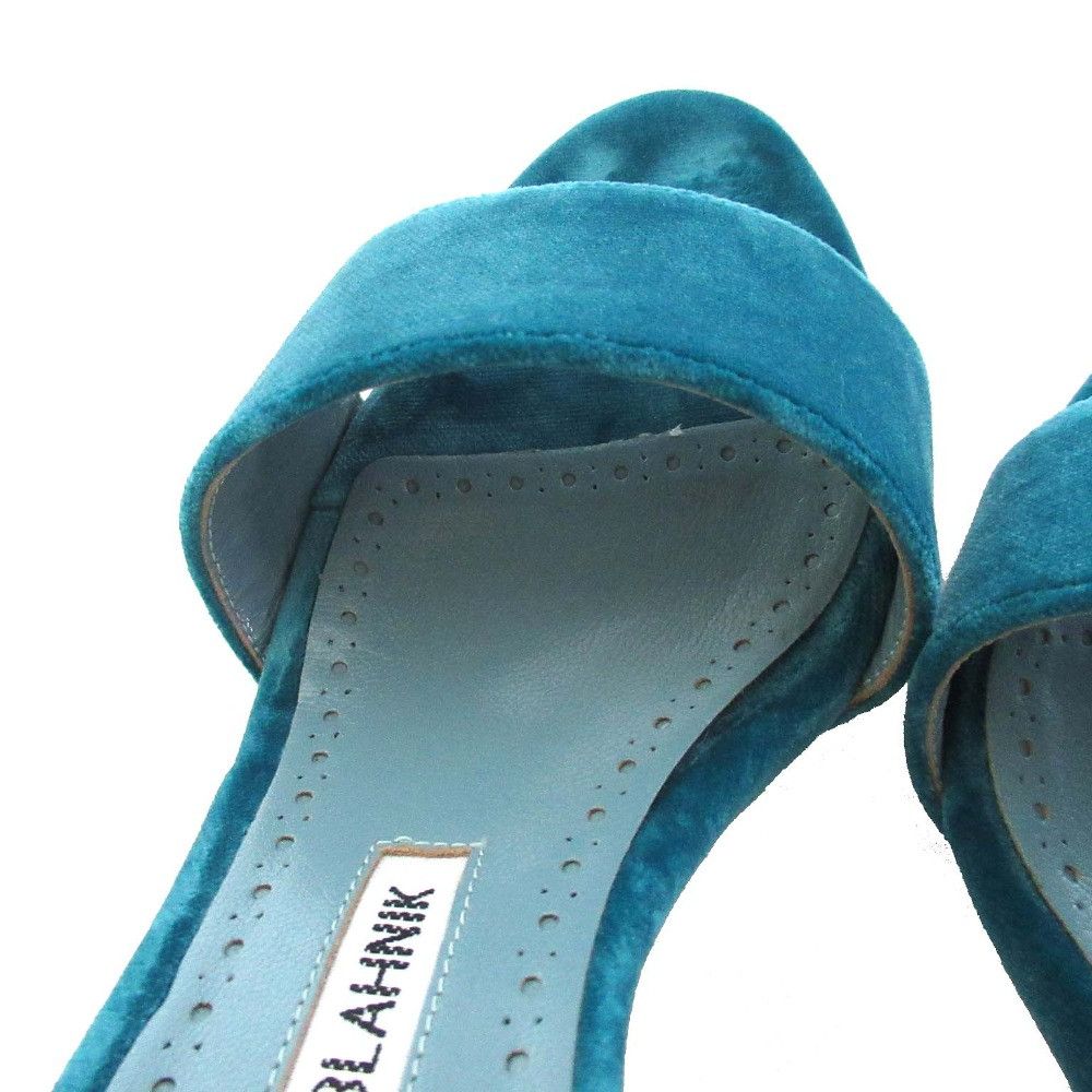 Manolo Blahnik Manolo Blahnik Manolo Blahnik Bijou Motif Velvet Sandals Suede Shoes DUTY FREE for USA Size ONE SIZE - 7 Thumbnail