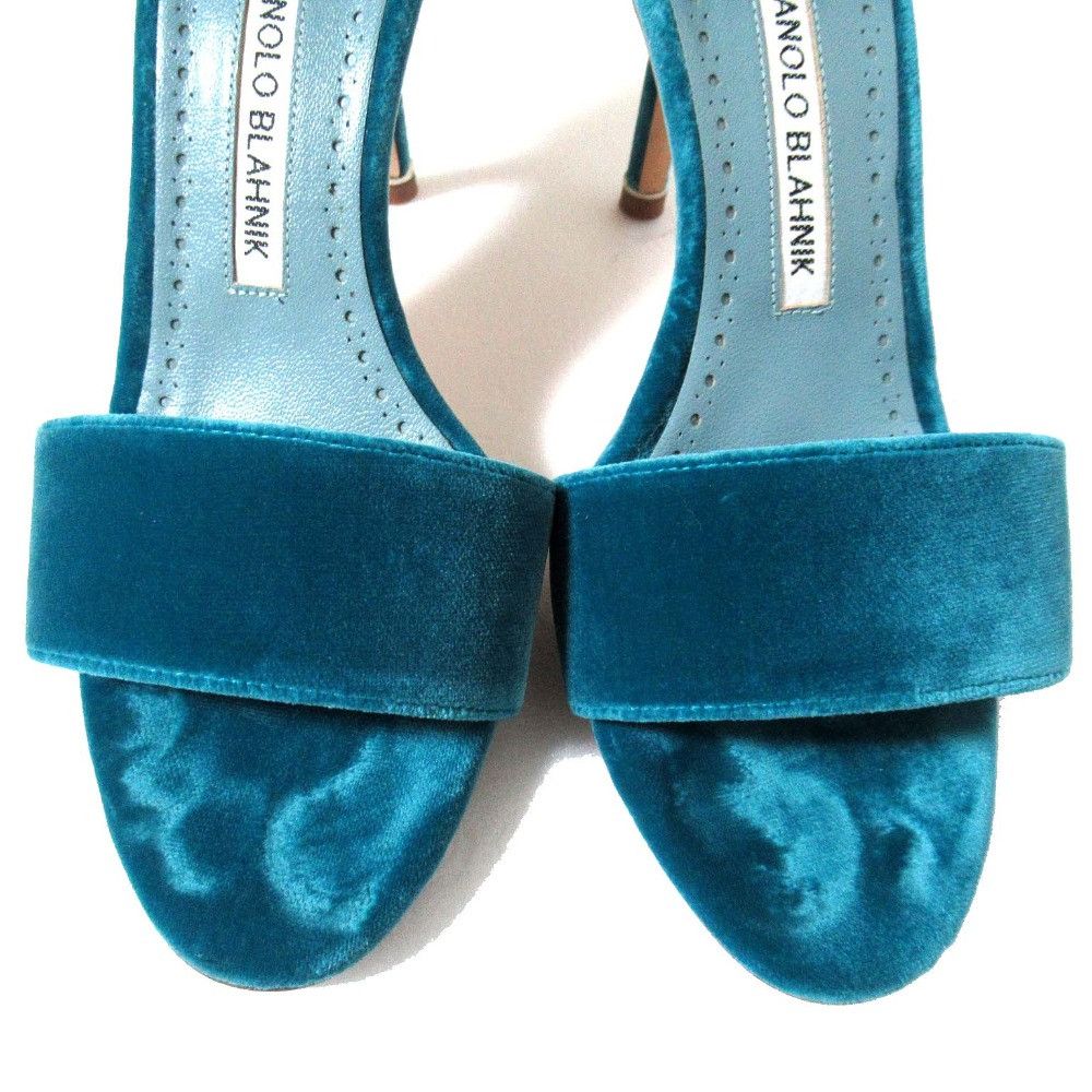 Manolo Blahnik Manolo Blahnik Manolo Blahnik Bijou Motif Velvet Sandals Suede Shoes DUTY FREE for USA Size ONE SIZE - 4 Thumbnail