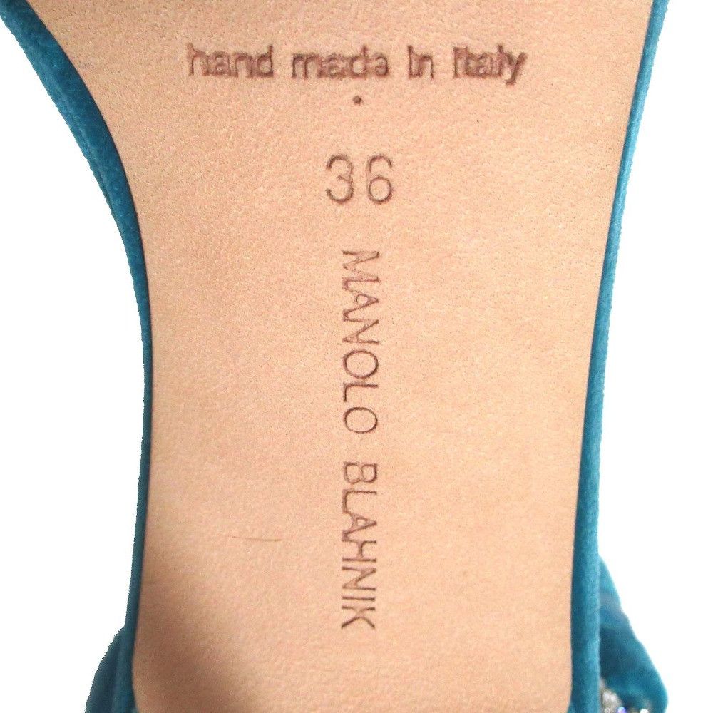 Manolo Blahnik Manolo Blahnik Manolo Blahnik Bijou Motif Velvet Sandals Suede Shoes DUTY FREE for USA Size ONE SIZE - 11 Thumbnail