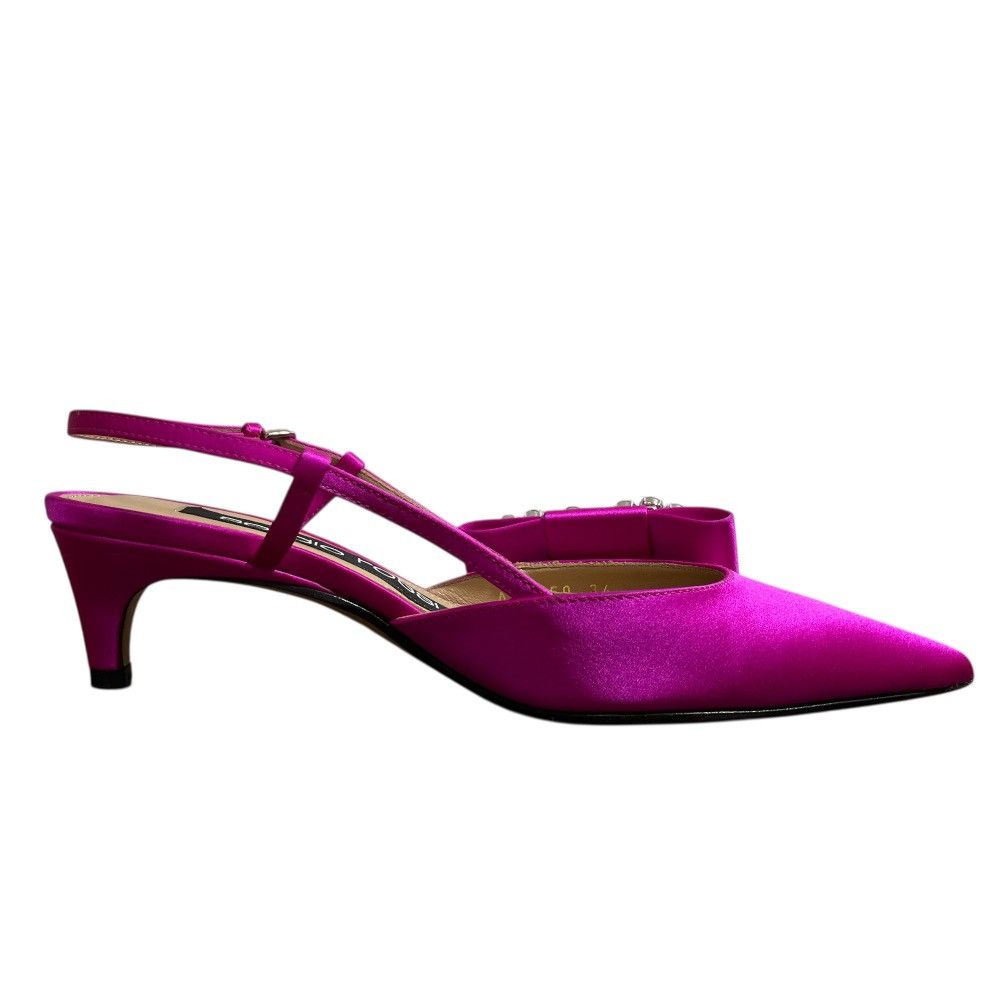 Other Other Sergio Rossi Pointed Toe Logo Bijou Low Heel Slingback Pumps Leather Shoes DUTY FREE for USA Size ONE SIZE - 5 Thumbnail